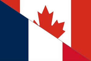 French and Canadian Friendship Flag
